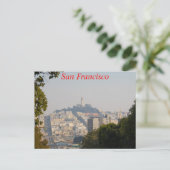 Hazy Coit Tower, San Fancisco, Kalifornien Postkarte (Stehend Vorderseite)