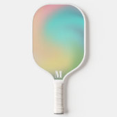 Hazy Colorful Modern Monogram Pickleball Schläger (Vorderseite)
