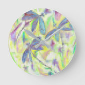 Hazy Dragonfly Rainbow Runde Wanduhr (Vorderseite)