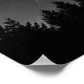 Hazy Forest Hills Schwarz-Weiß Landschaft Foto Poster (Ecke)