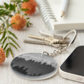 Hazy Forest Landscape Foto Schlüsselanhänger (Vorderseite rechts)