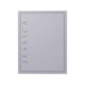 Hazy Lila & Lavender Gray | Ihr Name Notizblock (Rotiert)