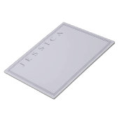 Hazy Lila & Lavender Gray | Ihr Name Notizblock (angewinkelt)
