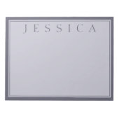 Hazy Lila & Lavender Gray | Ihr Name Notizblock (Vorderseite)