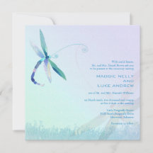 Hazy Morning Blue Dragonfly Wedding