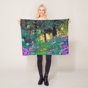 Hazy Morning Sonnenaufgang in meinem Rubio-Garten Fleecedecke