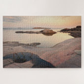 Hazy Nordic Sunset im finnischen Archipel Puzzle (Horizontal)