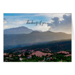 Hazy Pikes Peak Sonnenuntergang Denken Sie an Ihre