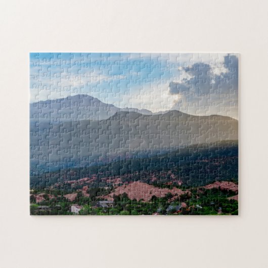 Hazy Pikes Peak Sunset Jigsaw Puzzle (Horizontal)