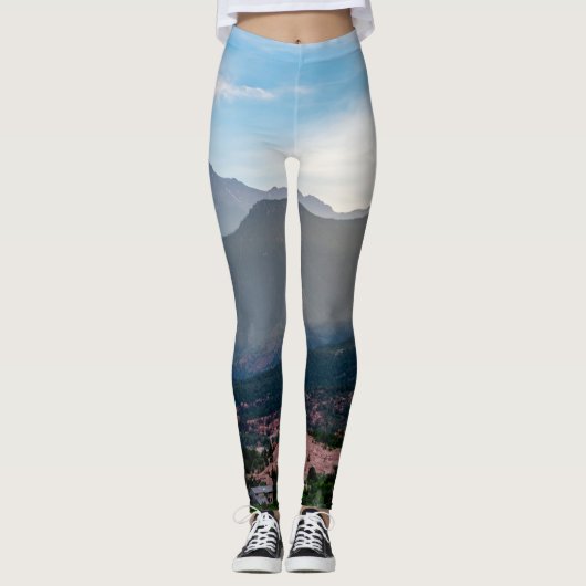 Hazy Pikes Peak Sunset Leggings (Vorderseite)