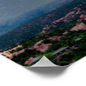 Hazy Pikes Peak Sunset Poster (Ecke)