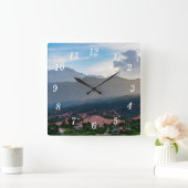Hazy Pikes Peak Sunset Wall Uhr (Zuhause)