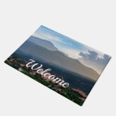Hazy Pikes Peak Sunset Welcome Doormat Fußmatte (Schrägansicht)