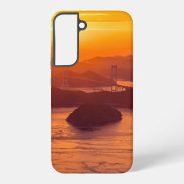 Hazy Sonnenuntergang auf der Kurushima Kaikyo Brid Samsung Galaxy Hülle