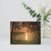 Hazy Sunrise at Split Rock Postkarte (Stehend Vorderseite)