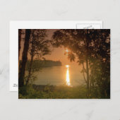 Hazy Sunrise at Split Rock Postkarte (Vorne/Hinten)