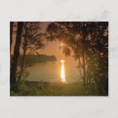 Hazy Sunrise at Split Rock Postkarte (Vorderseite)