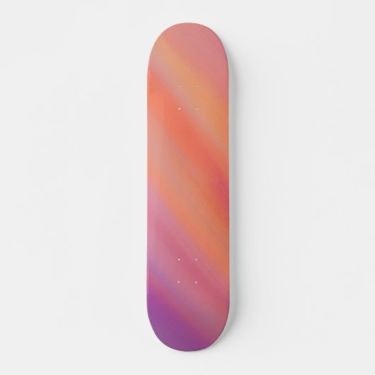 Hazy Sunset Skies Lila und Orange Skateboard (Vorne)
