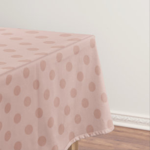 Hazy taupe/Rose polka dots tablecloth Tischdecke