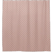 Hazy Taupe/Rose Polka Punkte Duschvorhang (Vorderseite)