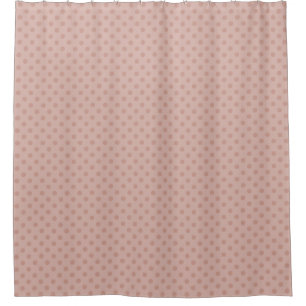 Hazy Taupe/Rose Polka Punkte Duschvorhang