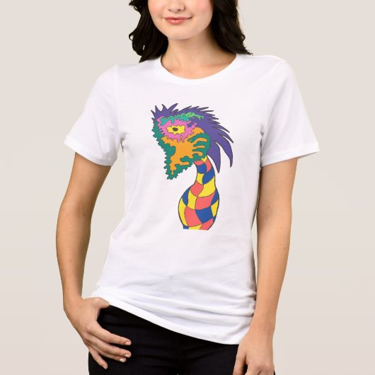 Hazy Vase Face Tri-Blend Shirt (Vorderseite)