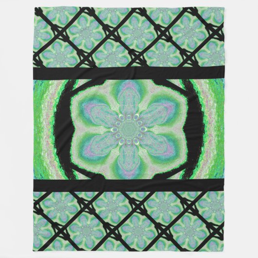 Hazy Wildblume 1 Fleecedecke (Vorderseite)