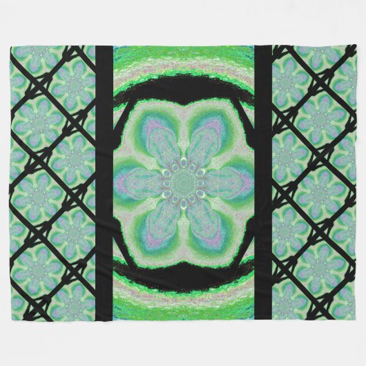 Hazy Wildblume 1 Fleecedecke (Vorderseite (Horizontal))