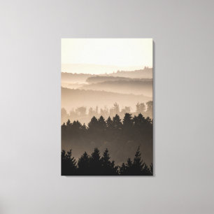Hazy Woodland Hills Landscape Foto Leinwanddruck