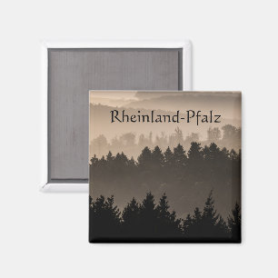 Hazy Woodland Hills Landscape Foto Magnet