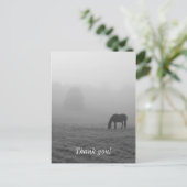 Hazzy Grazing Graustufen Postkarte (Stehend Vorderseite)