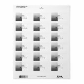 Hazzy Grazing Grayscale Adressaufkleber (Vorne)