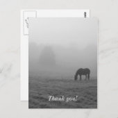 Hazzy Grazing Grayscale Postkarte (Vorne/Hinten)