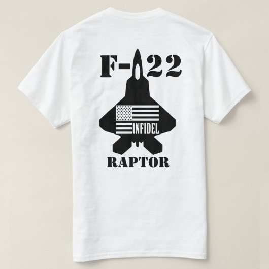 HB F-22 Ungläubiger T-Shirt (Design Rückseite)