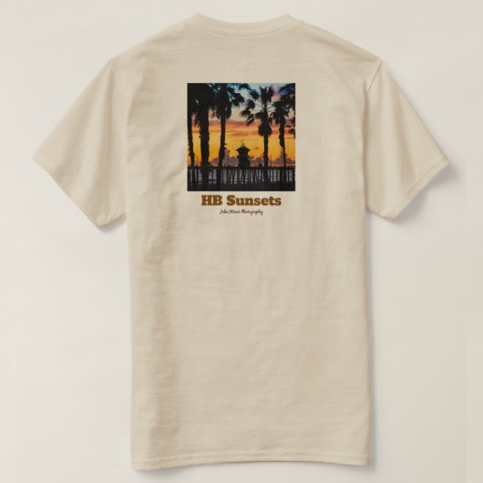 HB Sunsets T-Shirt (Männer) (Design Rückseite)