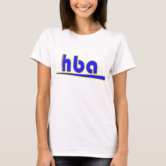 HBA blau u. gelb T-Shirt (Vorderseite)