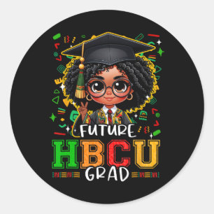 Hbcu Apparel for Kids Future Hbcu Grad Black Girl Runder Aufkleber