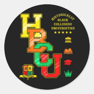 Hbcu Apparel Historisch Black Unis University Runder Aufkleber