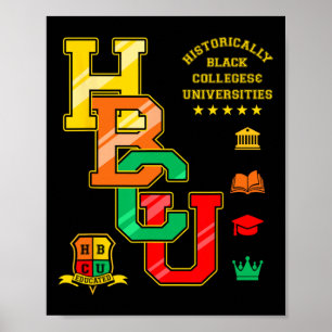Hbcu-Bekleidung Historisch Schwarze Colleges Unive Poster