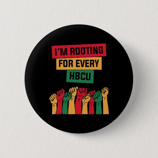 HBCU Black History Month ich unterstütze jedes HBC Button (Vorderseite)