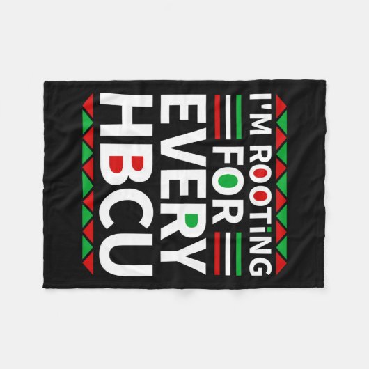 Hbcu Black History Pride Historische Schwarze Uni Fleecedecke (Vorderseite (Horizontal))