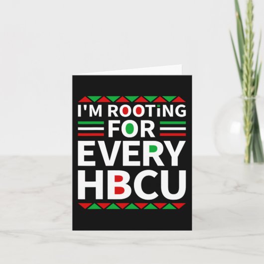 Hbcu Black History Pride Historische Schwarze Uni Karte (Vorderseite)