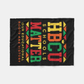 Hbcu Black Uni School Probleme Afrika Amerika Fleecedecke (Vorderseite (Horizontal))