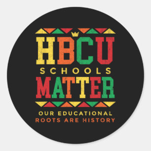 Hbcu Black Uni School Probleme Afrika Amerika Runder Aufkleber