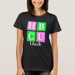 HBCU Chick Pink und Green Blocks Liebe T-Shirt