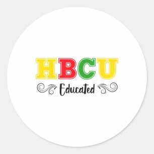 Hbcu Educated Pride Historische Schwarze Unis Univ Runder Aufkleber