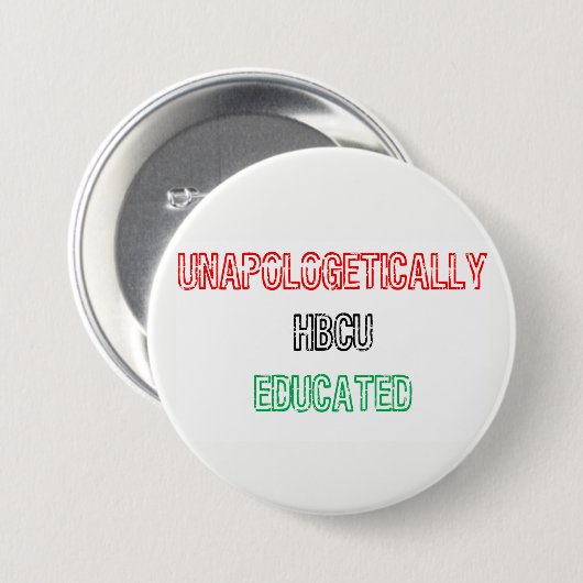 HBCU erzogen Button (Vorne & Hinten)