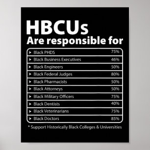 Hbcu Facts Melanin Uni erzieht Schwarzgeschichte Poster