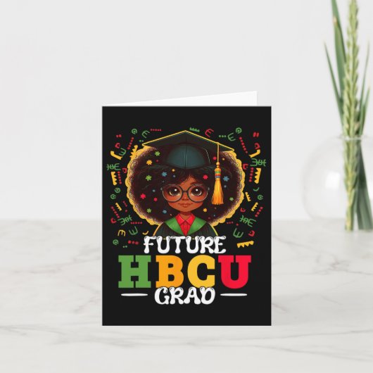 Hbcu Grad Black Girl Abschluss Hbcu Juneteenth Ki Karte (Vorderseite)