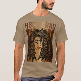 HBCU Grad Black Woman Natural Hair Art T-Shirt